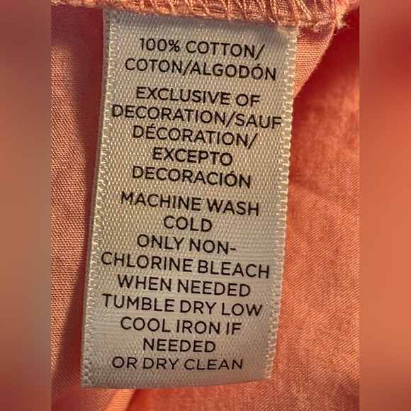 LOFT By Ann Taylor Pink Cold Shoulder Embroidered Peasant Top Size Medium - Picture 6 of 16